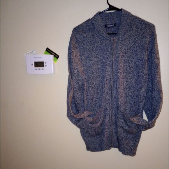 🆕🙎🏽‍♂️True Rock Full Zip Sweater Cardigan - Picture 1 of 3